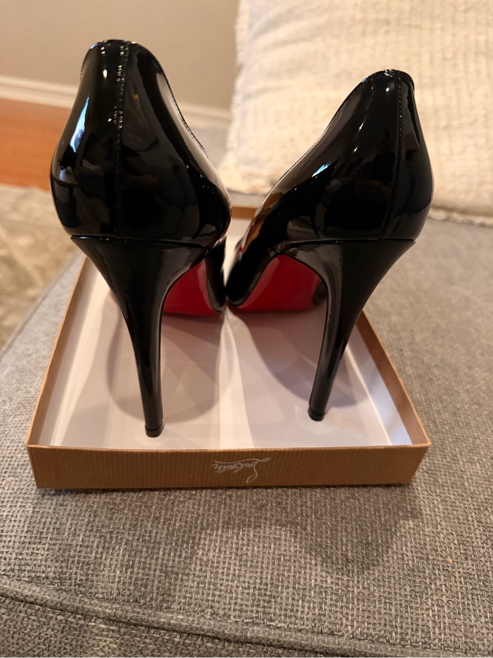 Christian Louboutin Black Pigalle Patent Leather Heels 100mm